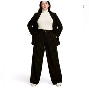 Nili Lotan x Target Black Pinstripe Wide Leg Pants